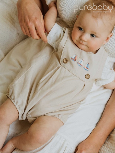 Purebaby Natural Romper and T-Shirt Set (F92309) | 188 QAR