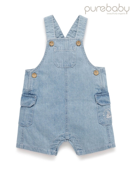 Purebaby Blue 100% Cotton Denim Dungarees (F92328) | R$ 295