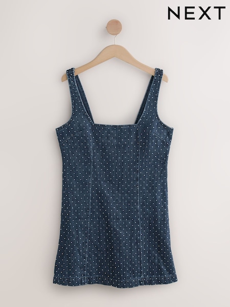 Rinse Blue Embellished Denim Mini Dress (F92336) | €59