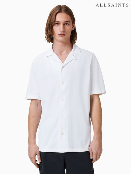 לבן - Allsaints Hudson Shirts (F92367) | ‏397‏₪