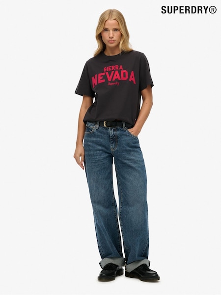 Superdry Black Outdoor Location Box Loose T-Shirt (F92417) | €39