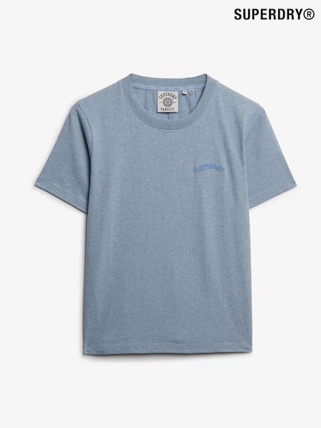 Superdry Blue Essential Logo Embroidered T-Shirt (F92418) | €26