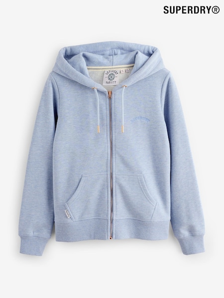 Superdry Blue Essential Logo Zip Hoodie (F92439) | R$ 495