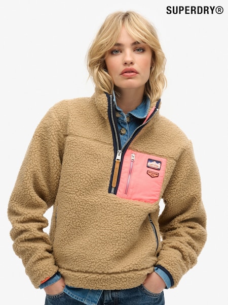 Superdry Vintage Retro Half Zip Fleece (F92440) | R$ 740