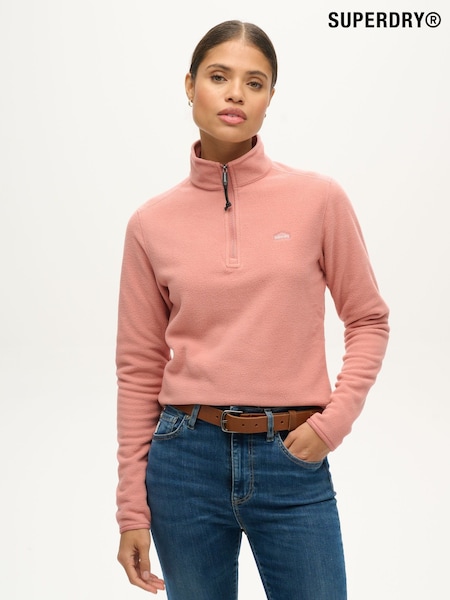 Rosa - Superdry Polar Fleece Half Zip Jumper (F92456) | R$ 445