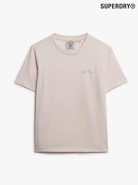 Superdry Mauve Morn Pink Essential Logo Embroidered T-Shirt (F92471) | €26