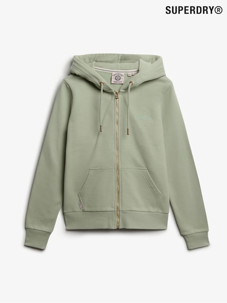 Superdry Green Essential Logo Zip Hoodie (F92473) | R$ 495