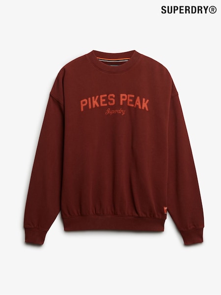 Superdry Red Outdoor Location Loose Crew Sweatshirt (F92475) | €58