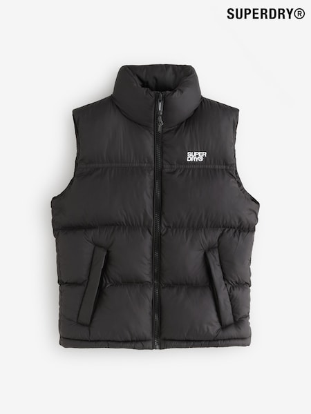 Superdry Black Padded Puffer Gilet (F92484) | €95