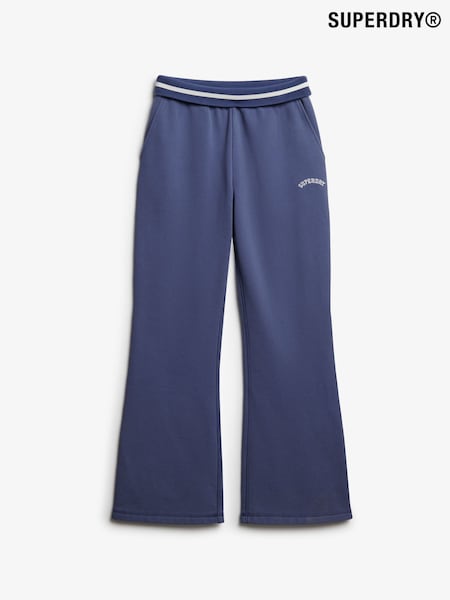 Azul - Superdry Essential Logo Flare Joggers (F92490) | R$ 445