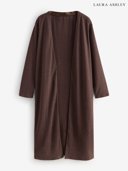 Laura Ashley Chocolate Brown Long Line Lounge Cardigan (F92554) | €50.50