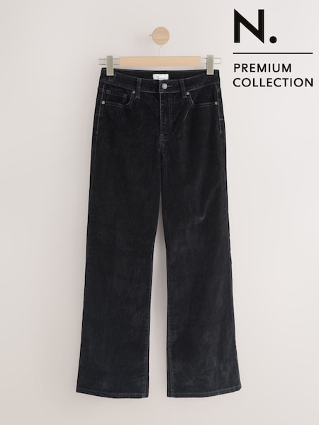 Black Flocked N. Premium Wide Leg Jeans (F92604) | €54