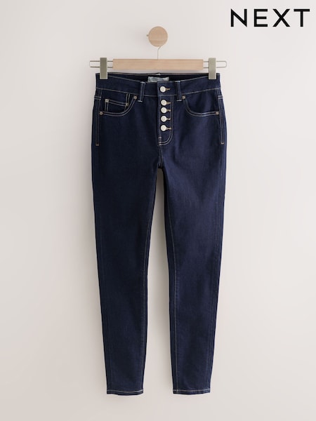 Rinse Blue Button Fly Skinny Jeans (F92627) | €32