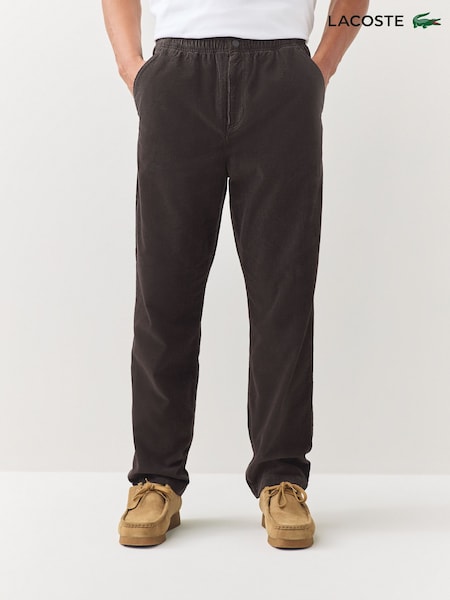 Lacoste Brown Lightweight Cotton Courdory Trousers (F92657) | €173