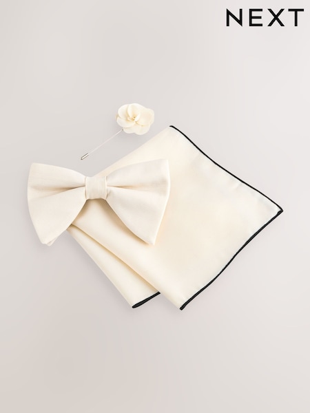 Blanco - Bow with Pocket Square and Flower Pin (F92709) | 24 €