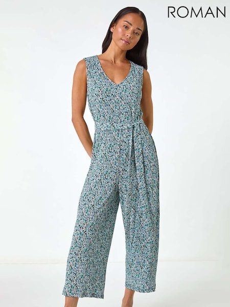 Roman Petite Ditsy Crinkle Crop Jumpsuit (F92736) | €71