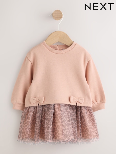 Leopard, pink - Baby Twofer Mesh Dress (0mths-2yrs) (F92773) | 23 € - 26 €