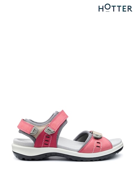 Hotter Pink Wide Fit Walk II Touch-Fastening Sandals (F92828) | €126
