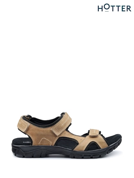 Hotter Natural Regular Fit Lorenzo Touch-Fastening Sandals (F92829) | €126