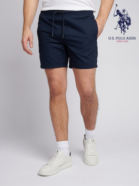 U.S. Polo Assn. Blue Mens Linen Blend Deck Shorts (F92857) | €86