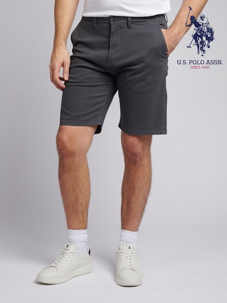 U.S. Polo Assn. Grey Mens Classic Chinos Shorts (F92860) | €63
