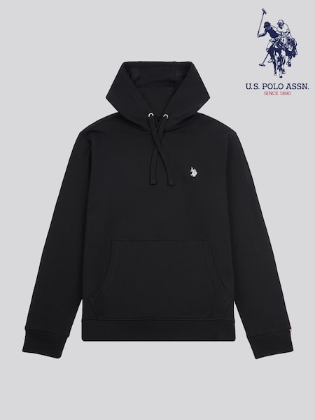 U.S. Polo Assn. Black Mens Double Horsemen Loopback Hoodie (F92862) | R$ 640