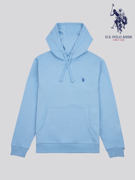 כחול כהה - U.S. Polo Assn. Mens Double Horsemen Loopback Hoodie (F92870) | ‏327‏₪