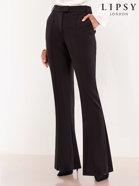 Lipsy Black Tailored Slim Flare Leg Trousers (F92927) | €61