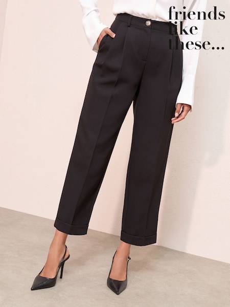 Friends Like These Black Boyfriend Relaxed Trousers (F92963) | €46