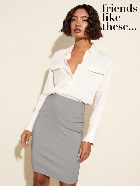 Friends Like These Black/White Mini Sculpting Stretch Skirt (F92966) | €34