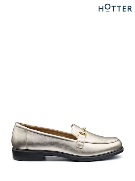 Hotter Gold Wide Fit Clovelly Slip-On Shoes (F92979) | €127