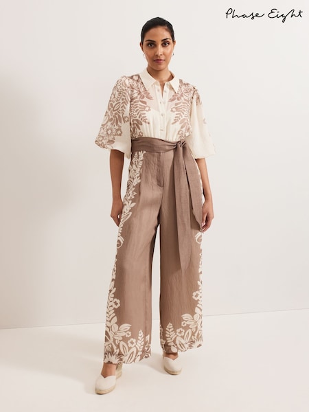 Phase Eight Brown Petite Lilja Jumpsuit (F93025) | €203