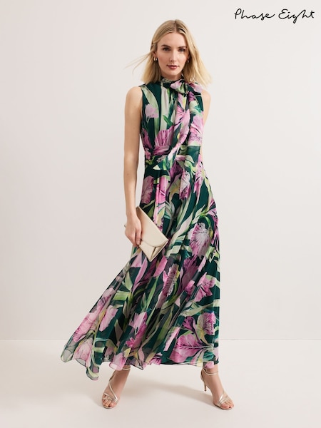 Phase Eight Green Lucinda Print Dress (F93044) | €228