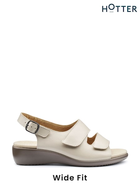 Hotter Natural Wide Fit Easy II Touch-Fastening Sandals (F93081) | €101
