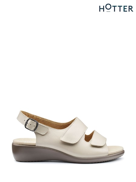 Hotter Natural Extra Wide Fit Easy II Touch Fastening Sandals (F93085) | €101