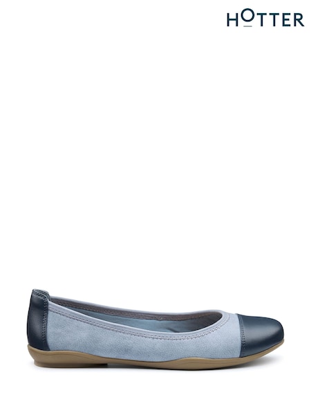 Hotter Blue Wide Fit Ivy Slip-On Shoes (F93097) | €61