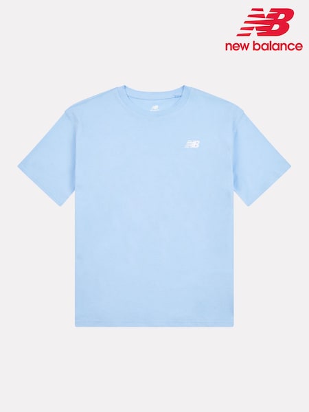 New Balance Blue Kids Jersey Small Logo 100% Cotton T-Shirt (F93170) | €27 - €32