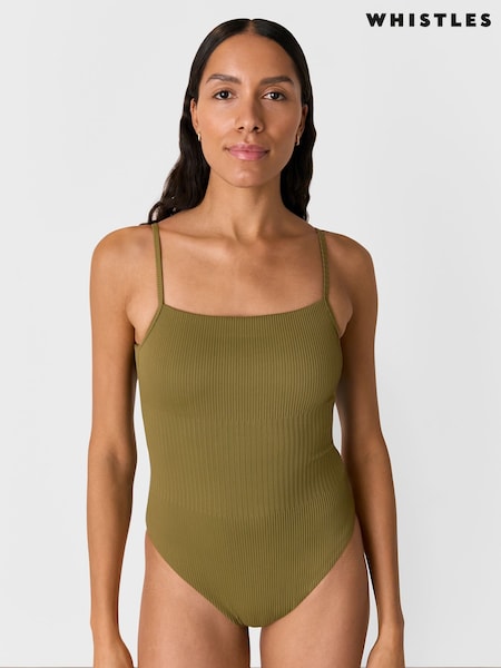 Whistles Mixed Rib Halter Neck Swimsuit (F93197) | ‏448‏₪
