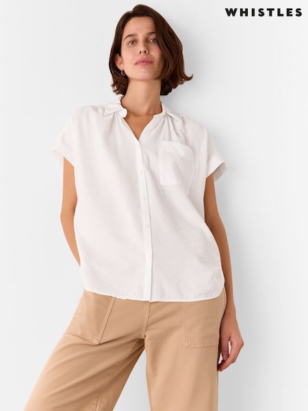 Whistles White Nicola Button Through Shirt (F93204) | € 108