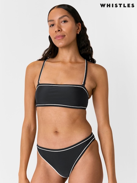 Whistles Black Piper Contrast Bikini Top (F93226) | €64