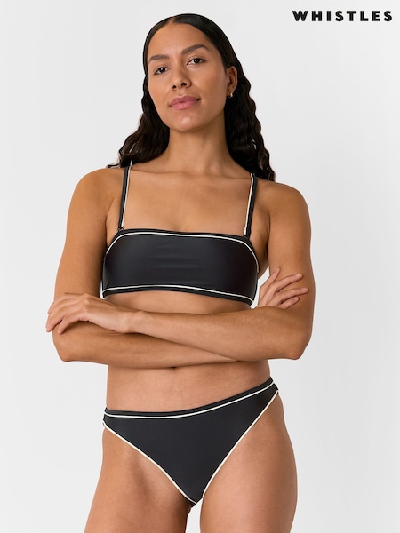Whistles Black Piper Contrast Bikini Bottoms (F93244) | ₪226