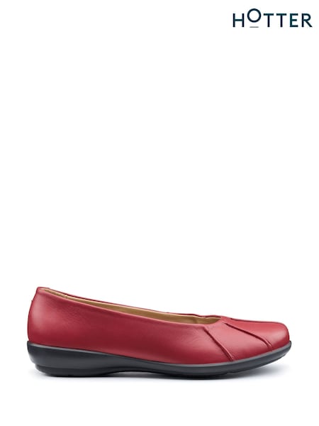 Hotter Red Regular Fit Rhea Slip-On Shoes (F93304) | €87