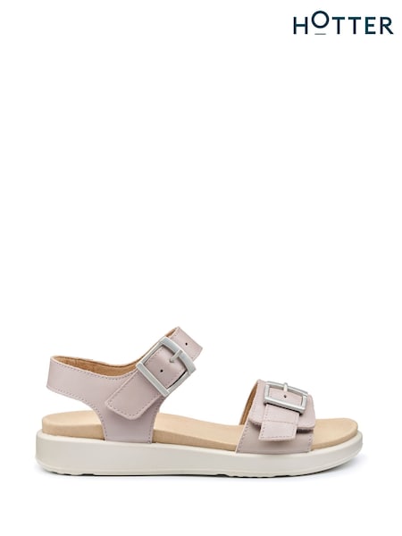 Hotter Grey Regular Fit Palma Touch Fastening Sandals (F93318) | €101