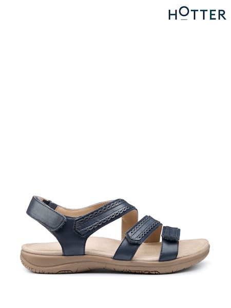 Hotter Blue Regular Fit Savannah Touch Fastening Sandals (F93320) | €101