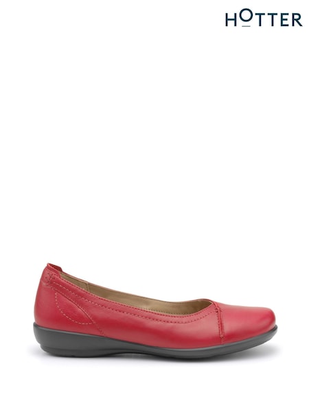 Hotter Red Extra Wide Fit Robyn II Slip-On Shoes (F93326) | €99