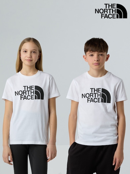 The North Face White Teen Easy Short Sleeve T-Shirt (F93378) | €31