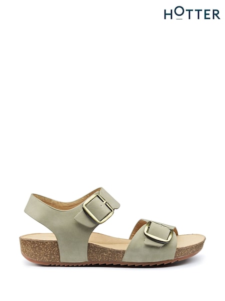 Hotter Green Regular Fit Tourist II Buckle Sandals (F93425) | €101