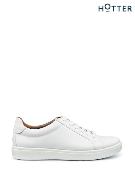 Hotter White Regular Fit Oliver Lace-Up Shoes (F93757) | €117