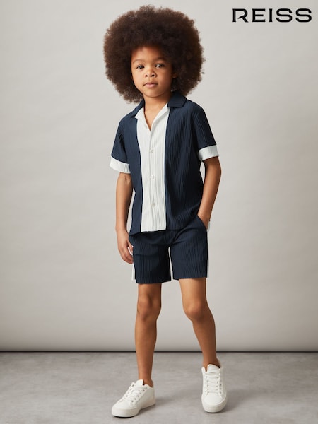 Reiss Armen Plissé Colour-Block Shirt (F93840) | 50 €