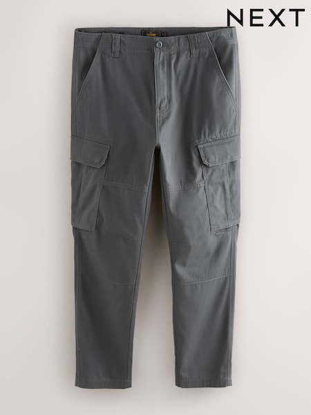 Anthrazitgrau - Enge Passform - Cotton Stretch Cargo Trousers (F93891) | 45 €